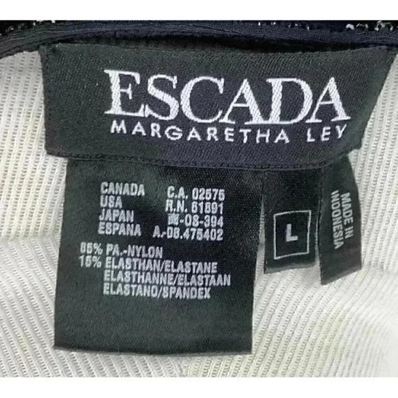 EUC Escada black sequins top sz L - Picture 2 of 10